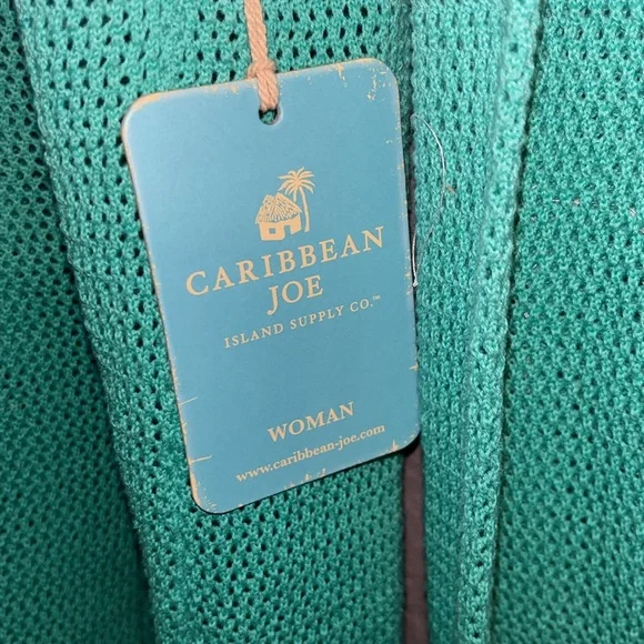 CARIBEAN JOE Beach net coverup hoodie - Picture 3 of 5